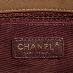 Pre Owned Chanel Brown Leather Large Perfect Edge Flap Bag