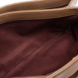 Pre Owned Chanel Brown Leather Large Perfect Edge Flap Bag