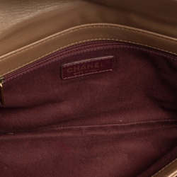 Pre Owned Chanel Brown Leather Large Perfect Edge Flap Bag