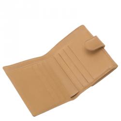 Pre Owned Chanel Beige Caviar Timeless CC French Wallet