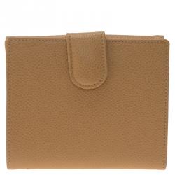 Pre Owned Chanel Beige Caviar Timeless CC French Wallet