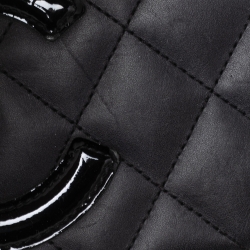 Pre Owned Chanel Black Quilted Leather Cambon Flap Continental Wallet