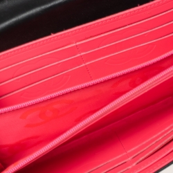 Pre Owned Chanel Black Quilted Leather Cambon Flap Continental Wallet