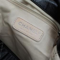 Pre Owned Chanel Black Quilted Leather Wild Stitch Accordion Flap Bag