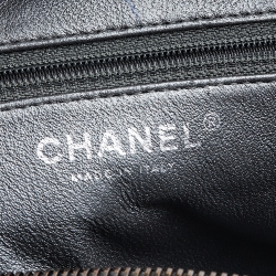 Pre Owned Chanel Metallic Grey Quilted Leather Reissue Camera Bag