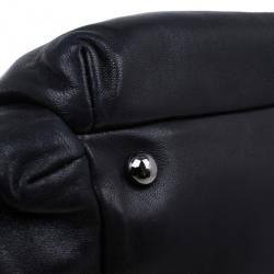 Pre Owned Chanel Black Leather Shoulder Bag