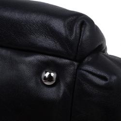 Pre Owned Chanel Black Leather Shoulder Bag