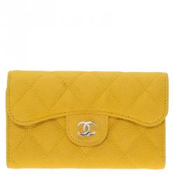 Chanel Yellow Calfskin iPhone 5 Case and Card Holder