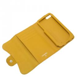 Chanel Yellow Calfskin iPhone 5 Case and Card Holder