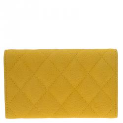 Chanel Yellow Calfskin iPhone 5 Case and Card Holder