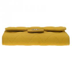 Chanel Yellow Calfskin iPhone 5 Case and Card Holder