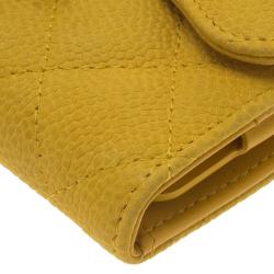 Chanel Yellow Calfskin iPhone 5 Case and Card Holder