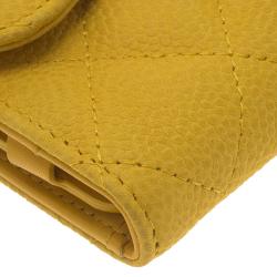 Chanel Yellow Calfskin iPhone 5 Case and Card Holder