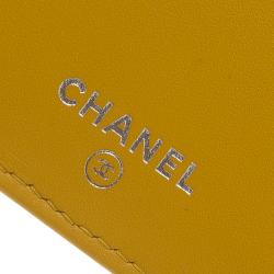 Chanel Yellow Calfskin iPhone 5 Case and Card Holder