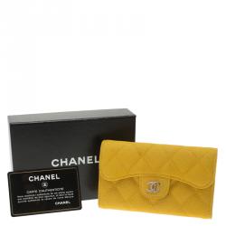 Chanel Yellow Calfskin iPhone 5 Case and Card Holder