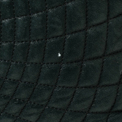 Pre Owned Chanel Dark Green Quilted Iridescent Leather Large Sea Hit Tote