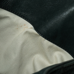 Pre Owned Chanel Dark Green Quilted Iridescent Leather Large Sea Hit Tote