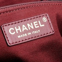 Pre Owned Chanel Grey/Black Quilted Denim and Leather CC Backpack