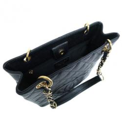 Pre Owned Chanel Black Caviar Petit Shopping Tote PST