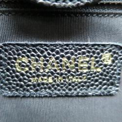 Pre Owned Chanel Black Caviar Petit Shopping Tote PST