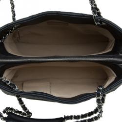 Pre Owned Chanel Black Quilted Caviar Soft Leather Timeless Shopping Tote