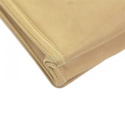 Chanel Beige Lambskin CC Flap Clutch