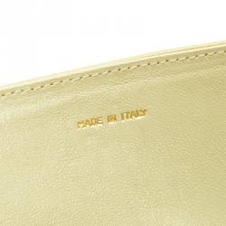 Pre Owned Chanel Beige Lambskin CC Flap Clutch