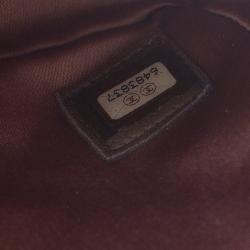 مملوكة مسبقًا Chanel Brown Nylon Four Leave Clover Single Flap Shoulder Bag