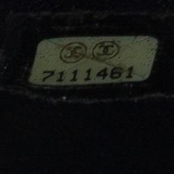 Pre Owned حقيبة كتف شانيل دينم أسود تصميم قالب الشيكولاتة طية أمامية