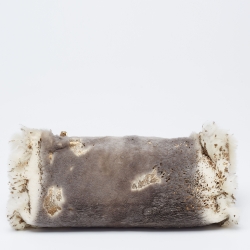 مملوكة مسبقًا Chanel Beige/Gold Rabbit Fur and Leather CC Flap Jeweled Chain Bag