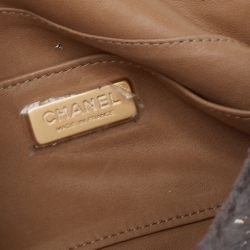 مملوكة مسبقًا Chanel Beige/Gold Rabbit Fur and Leather CC Flap Jeweled Chain Bag