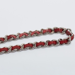 Pre Owned Chanel Red Caviar Leather WOC Clutch Bag