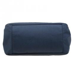 Pre Owned Chanel Blue Denim CC Logo Flap Bag