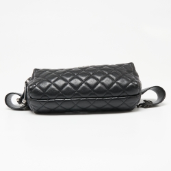 Pre Owned Chanel Black Quilted Leather Waist Belt Bag