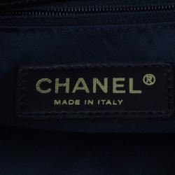 Pre Owned حقيبة شانيل ترتر أسود وذهبي بقلاب