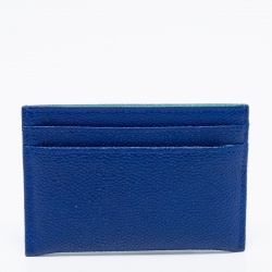Chanel Blue Caviar Leather CC Button Card Holder