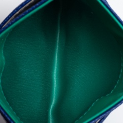 Chanel Blue Caviar Leather CC Button Card Holder