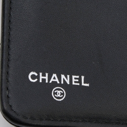 Chanel Black Quilted Caviar Leather Yen Continental Wallet