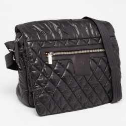 Chanel Black Quilted Nylon Coco Cocoon Messenger Bag