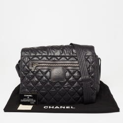 Chanel Black Quilted Nylon Coco Cocoon Messenger Bag