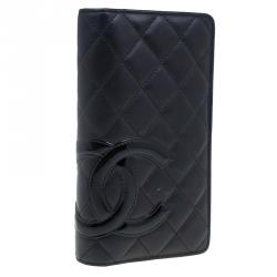 مملوكة مسبقًا Chanel Black Quilted Leather CC Cambon Long Wallet