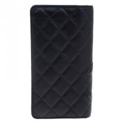 مملوكة مسبقًا Chanel Black Quilted Leather CC Cambon Long Wallet