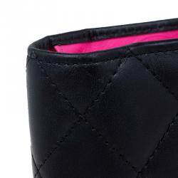 مملوكة مسبقًا Chanel Black Quilted Leather CC Cambon Long Wallet