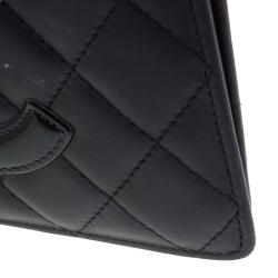 مملوكة مسبقًا Chanel Black Quilted Leather CC Cambon Long Wallet