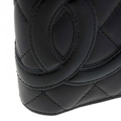 مملوكة مسبقًا Chanel Black Quilted Leather CC Cambon Long Wallet