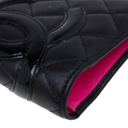 مملوكة مسبقًا Chanel Black Quilted Leather CC Cambon Long Wallet