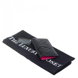 مملوكة مسبقًا Chanel Black Quilted Leather CC Cambon Long Wallet