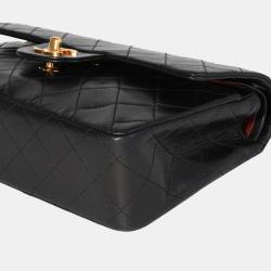 مملوكة مسبقًا Chanel Black Quilted Lambskin Leather Small Classic Double Flap Bag