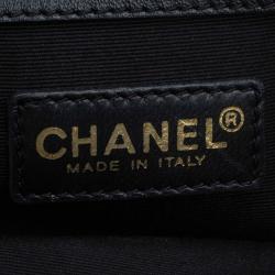 مملوكة مسبقًا حقيبة يد شانيل قطن أزرق طباعة كلاسيكية