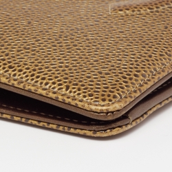 مملوكة مسبقًا محفظة شانيل تيمليس سي سي أل ين جلد كافيار ذهبي